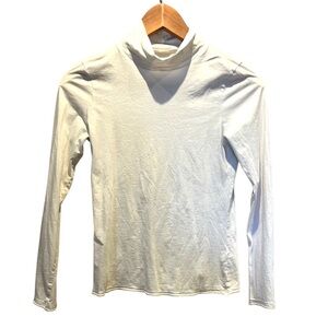 Anthropologie Women’s Lightweight Cream Colored Mock neck Size XS
